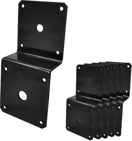 Deck Joist Tie Plate, Z Bracket for 2x4 Cross Joist and 4x4 Post - Corner Brace Support, 14 Gauge (20, Galvanized-Silver) in Saudi Arabia