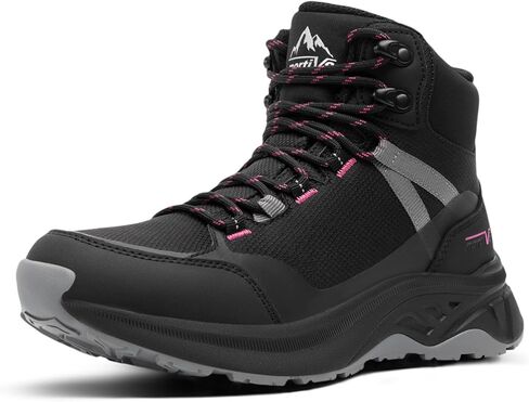 أحذية المشي لمسافات طويلة Nortiv 8 Women's Hiking Boots خفيفة الوزن في الهواء الطلق الرحلات المريحة غير المنقولة على الظهر التخييم في الكاحل جوفاء in Kuwait