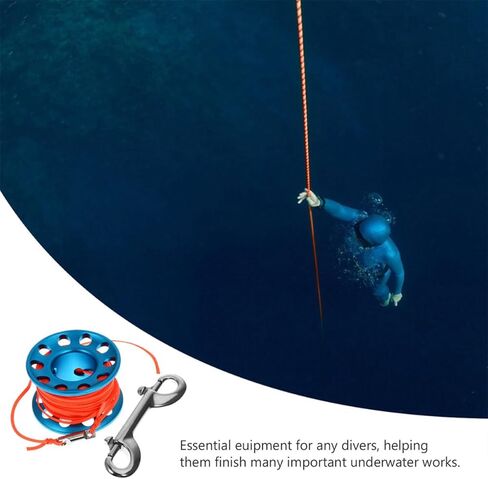 ibasenice Scuba Diving Spool Reel مع إشارة العوامة، خط غوص بكرة الإصبع الأزرق بطول 30 مترًا، ملحق غوص محمول تحت الماء لإدارة خط الغوص الآمن in Saudi Arabia
