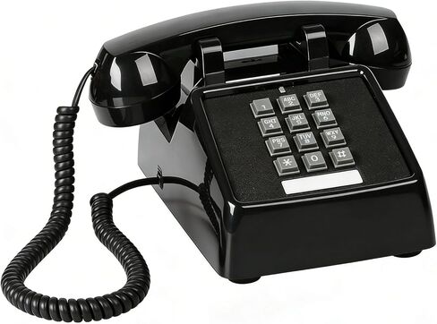 Sangyn Vintage Corded Phones for Landline Old Telephone with Mechanical Ringer Receiver Volume Adjustable Retro Analog Desk Phone for Home House School, Red in Kuwait