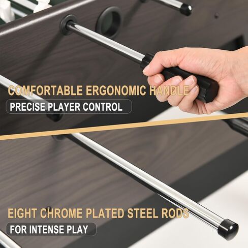 Foosball Table, 54" Full Size Games Table w/ 2 Balls for Adults & Kids, Arcade Soccer Table for Home, Game Room, Office, Party in Saudi Arabia