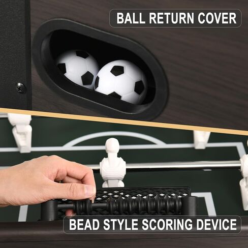 Foosball Table, 54" Full Size Games Table w/ 2 Balls for Adults & Kids, Arcade Soccer Table for Home, Game Room, Office, Party in Saudi Arabia
