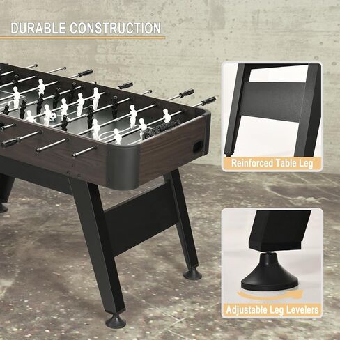 Foosball Table, 54" Full Size Games Table w/ 2 Balls for Adults & Kids, Arcade Soccer Table for Home, Game Room, Office, Party in Saudi Arabia