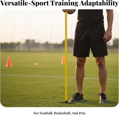 Adjustable Agility Pole High-Visibility Color Telescopic Training Pole Portable Football Drill for Athletes, Dog Trainers, Backyard Practice in Saudi Arabia