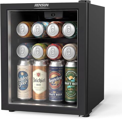 ROVSUN 28 Can Beverage Cooler Refrigerator, Mini Cooler with Removable Shelves, 43-64°F Temperature Adjustable Fridge for Soda, Beer, Wine, Freestanding Small Fridge for Kitchen, Dorm, Office or Bar in Kuwait