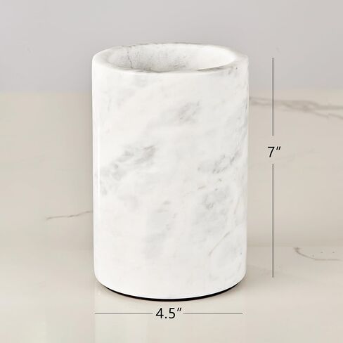White Marble Wine Cooler Bucket, Elegant Wine Bottle Cooler and Champagne Cooler, 4.5"x7", Suitable for Party, Kitchen, Bar Cart Decoration, Can Chill and Keep Bottled Wine in Saudi Arabia