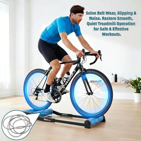 T1043 Drive Silver Belt Replacement, Compatible with TacX/Antares/Galaxia/Ecotrack/Sportrack/Rollertrack Treadmills - Silver in Kuwait