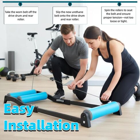 T1043 Drive Silver Belt Replacement, Compatible with TacX/Antares/Galaxia/Ecotrack/Sportrack/Rollertrack Treadmills - Silver in Kuwait