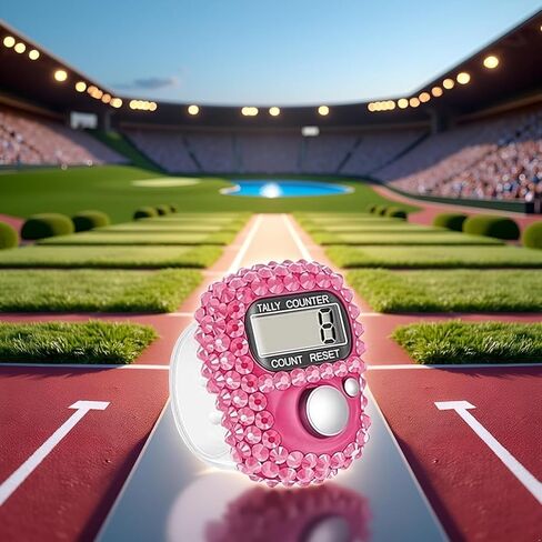 عداد عداد الإصبع الإلكتروني باللون الوردي، عداد عداد رقمي محمول مريح، عداد تالي رقمي مع شاشة LCD، عداد يدوي محمول للرياضة والجولف والعد in Kuwait