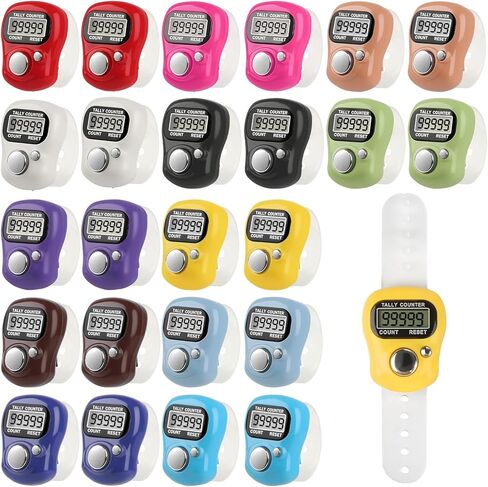Electronic Finger Counter 24 Pack Handheld Tally Counter Bulk 5 Digit Number Count Clicker,12 Colors Counting Numbers for Coaching, for Coaching, Fishing, Golf, School Stadium Events in Saudi Arabia