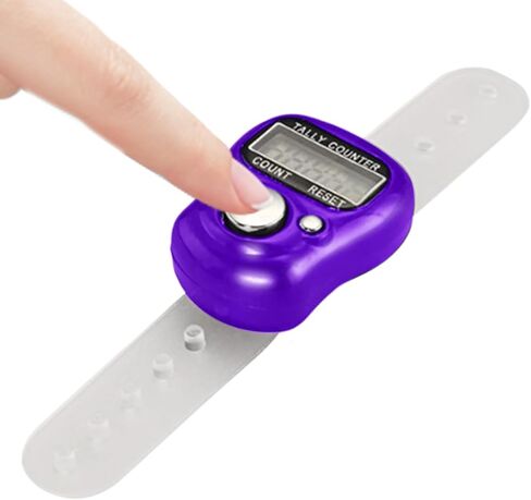 Clicker Counter Ring - Handheld Electronic Ticker for Accurate Counting, Compact with Ergonomic Finger Design, Small Finger Clicker for Goods Lap Workouts Crochet Events School Sports Swimming in Saudi Arabia