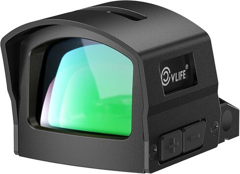 CVLIFE BearMight 5000G Shockproof Auto-Brightness Green Dot Sight for RMS RMSc, 36MOA Circle & 2MOA Green Dot with Hood, Motion Awake Reflex Sight for Compact Pistol, Adapter for MOS/RMR/Picatinny in Saudi Arabia