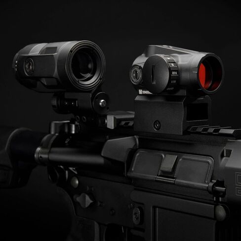 SIG SAUER Romeo-MSR GEN II 1x20mm 2 MOA Red Dot Sight & JULIET5-MICRO 5x24mm Magnifier Combo Kit | Durable Waterproof Fogproof Rifle Shooting Optic Package in Saudi Arabia