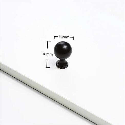 مقابض الأثاث الصلبة خزانة مستديرة خزانة مضمد درج خزانة مقبض الباب تسحب 1 قطعة (1-أسود) in Kuwait