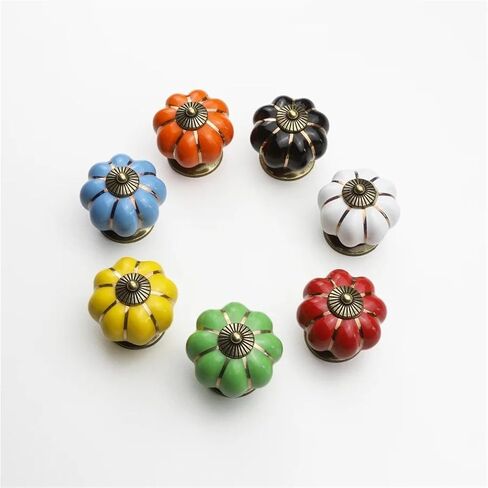 Vintage Ceramic Drawer Furniture Door Kitchen Cabinet Pulls Closet Wardrobes Accessories 1Pcs(Orange) in Saudi Arabia