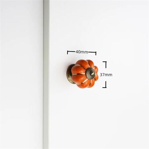Vintage Ceramic Drawer Furniture Door Kitchen Cabinet Pulls Closet Wardrobes Accessories 1Pcs(Orange) in Saudi Arabia