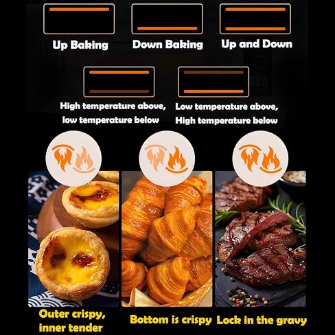 Commercial Pizza Oven Double-Decker Convection Oven 20℃-350℃ Heating Range, 0-99min Timing Range Electric Baking Ovens 220V SIngles Phase 6400W in Kuwait