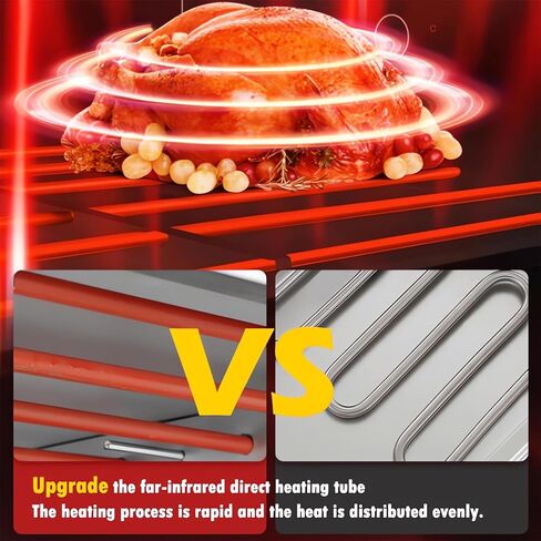 Commercial Pizza Oven Double-Decker Convection Oven 20℃-350℃ Heating Range, 0-99min Timing Range Electric Baking Ovens 220V SIngles Phase 6400W in Kuwait