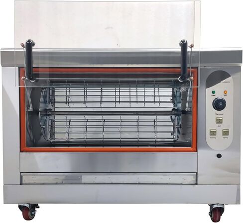 Chicken Rotisserie Machine Electric Chicken Duck Rotisserie Oven,Stainless Steel Rotary Chicken Roaster Machine with 50-300°C Adjustable Temperature 6KW 220V/ 60HZ in Kuwait