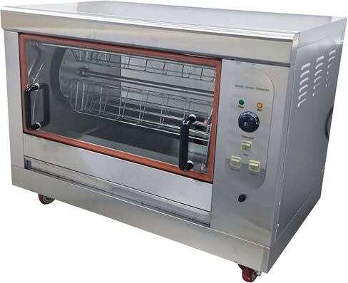Chicken Rotisserie Machine Electric Chicken Duck Rotisserie Oven,Stainless Steel Rotary Chicken Roaster Machine with 50-300°C Adjustable Temperature 6KW 220V/ 60HZ in Kuwait