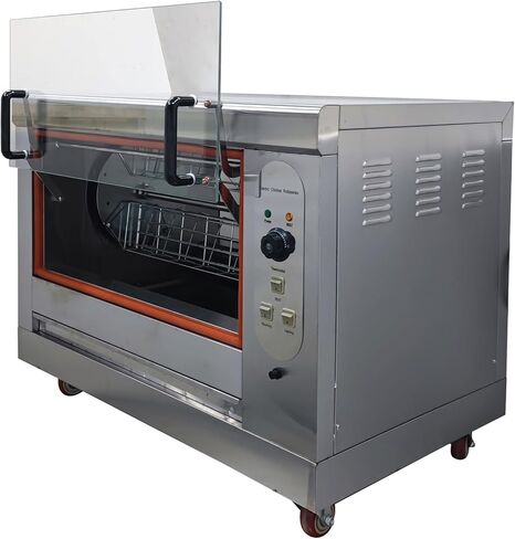 Chicken Rotisserie Machine Electric Chicken Duck Rotisserie Oven,Stainless Steel Rotary Chicken Roaster Machine with 50-300°C Adjustable Temperature 6KW 220V/ 60HZ in Kuwait