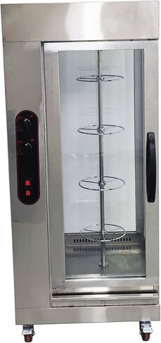Gas Chicken Rotisserie Machine Commercial Chicken Duck Rotisserie Oven,Stainless Steel Rotary Chicken Roaster Machine with Adjustable Temperature 7.5KW 110V/ 60HZ in Kuwait