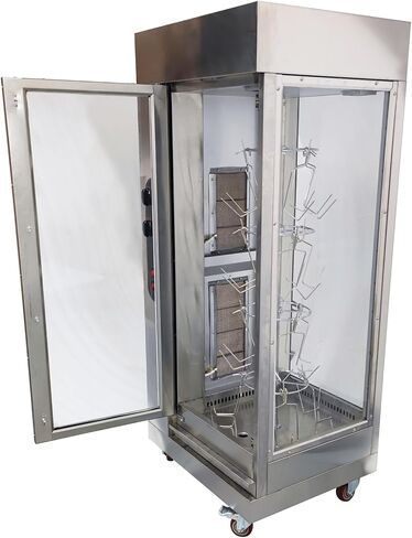 Gas Chicken Rotisserie Machine Commercial Chicken Duck Rotisserie Oven,Stainless Steel Rotary Chicken Roaster Machine with Adjustable Temperature 7.5KW 110V/ 60HZ in Kuwait