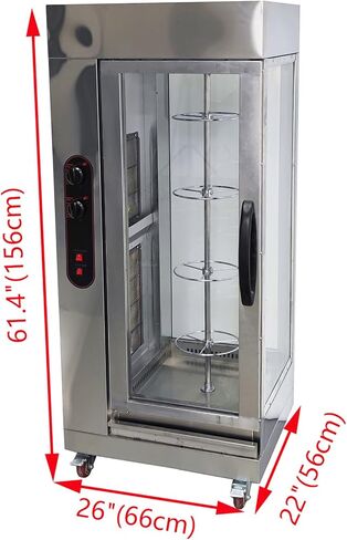 Gas Chicken Rotisserie Machine Commercial Chicken Duck Rotisserie Oven,Stainless Steel Rotary Chicken Roaster Machine with Adjustable Temperature 7.5KW 110V/ 60HZ in Kuwait