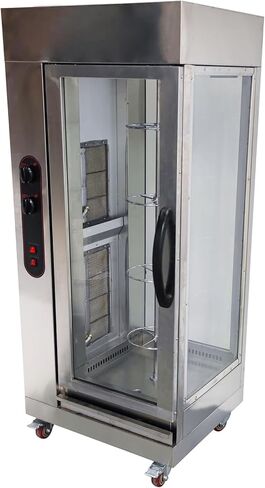 Gas Chicken Rotisserie Machine Commercial Chicken Duck Rotisserie Oven,Stainless Steel Rotary Chicken Roaster Machine with Adjustable Temperature 7.5KW 110V/ 60HZ in Kuwait