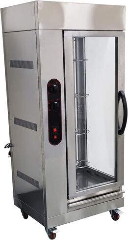 Gas Chicken Rotisserie Machine Commercial Chicken Duck Rotisserie Oven,Stainless Steel Rotary Chicken Roaster Machine with Adjustable Temperature 7.5KW 110V/ 60HZ in Kuwait