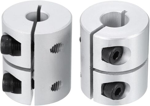 Toolparts And Accessories 2pcs Shaft Coupling 8mm To 10mm Aluminium Single Split Clamping Coupling Coupler (#CN#130824-10196) in Kuwait
