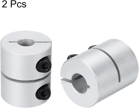 Toolparts And Accessories 2pcs Shaft Coupling 8mm To 10mm Aluminium Single Split Clamping Coupling Coupler (#CN#130824-10196) in Kuwait