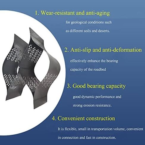 Gravel Stabilization Grid for Patios & Paths - Expandable Honeycomb for Grass & Stone Fill 4 x 4 m (13.12 x 13.12 ft) - Paver Stabilizer System in Kuwait
