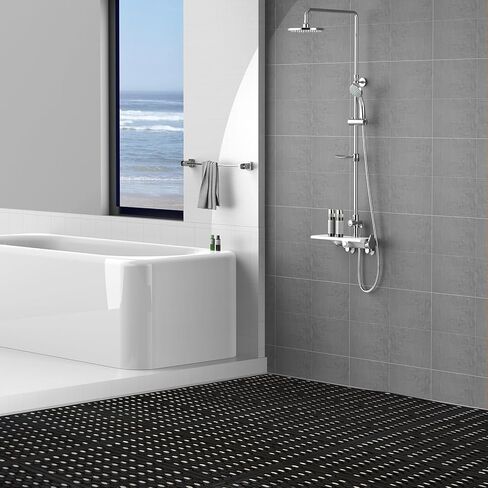 82.6"x35.4" Commercial Rubber Drainage Mat Anti-Fatigue Rubber Mat Roll Heavy Duty Kitchen Non-Slip Floor Matting with Holes for Restaurant Bathroom Bar Outdoor Garden Wet Area in Kuwait