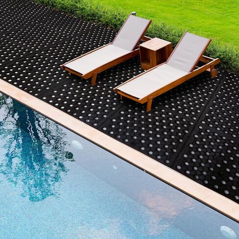 82.6"x35.4" Commercial Rubber Drainage Mat Anti-Fatigue Rubber Mat Roll Heavy Duty Kitchen Non-Slip Floor Matting with Holes for Restaurant Bathroom Bar Outdoor Garden Wet Area in Kuwait