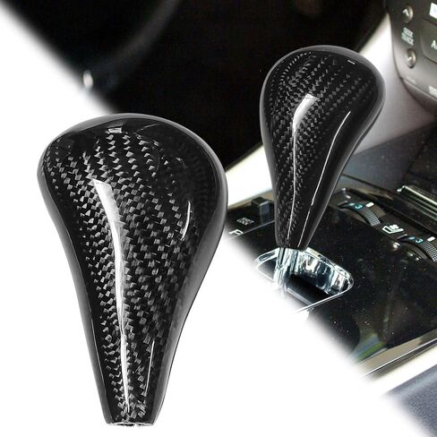 Gear Shift Knob Compatible with Lexus ES300h ES350 IS250 IS300 IS350 GS300 GS350 GS430 GS450h GS460 LS460 LS600h RX350 RX450h Shifter Knob Handle Black Leather Carbon Fiber Pattern in Kuwait