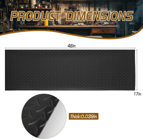 Work Bench Pad Mat, Top PVC Workbench Mat with Non-Slip Texture, 48" x 17" Scratch Stain Resistant Surface Protects Work Bench Tabletop Countertop for Woodworking Crafting Tool Protection in Kuwait