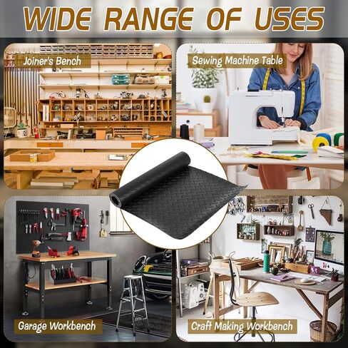 Work Bench Pad Mat, Top PVC Workbench Mat with Non-Slip Texture, 48" x 17" Scratch Stain Resistant Surface Protects Work Bench Tabletop Countertop for Woodworking Crafting Tool Protection in Kuwait