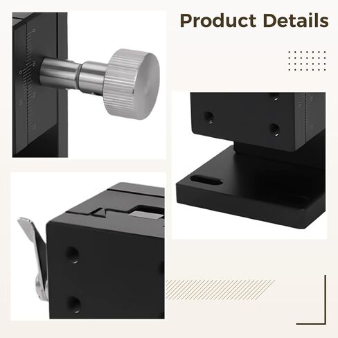 Generic Z Linear Stage لإجراء تعديلات دقيقة، طاولة منزلقة يدوية، تحكم في عجلة اليد، شوط ± 15 مم، تحميل 11 رطل، متوافق مع منصة 60 × 60 مم in Saudi Arabia