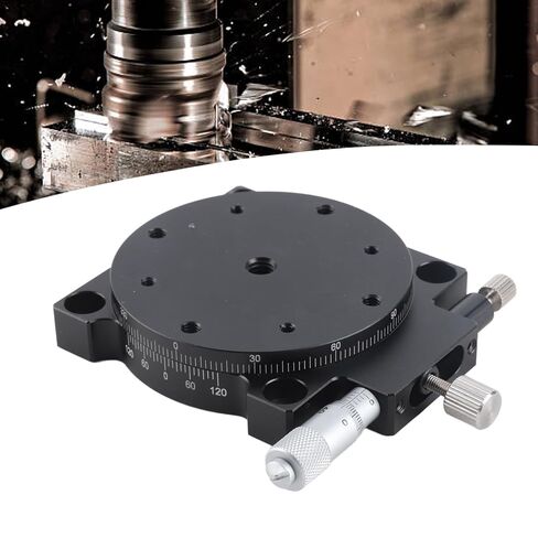 R Axes Sliding Platform 360° Rotation Aluminum Alloy Manual Linear Positioning Stage for Optical Instrument a Load Table and Stable Up with Large Capacity 29 4N of Slide R Axes in Saudi Arabia