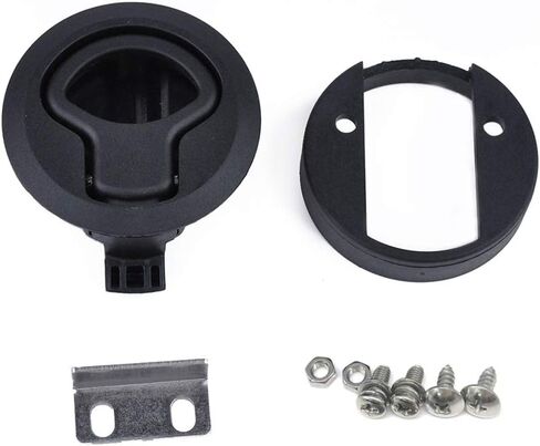 Lirun Motorbike Universal 2 "Marine Flush Pull Slam Latch Black Deck Hatch 1/4" باب سحب مستدير غير قابل للقفل ملحقات أساسية لسيارة شاحنة SUV عالمية، أسود Powersport in Saudi Arabia