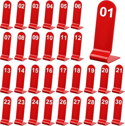 Tuanse 1-30 Table Order Numbers Restaurant Double Sided Acrylic Reception Number Stands Signs for Wedding Restaurant Seating Cafes Party Banquet(White) in Saudi Arabia