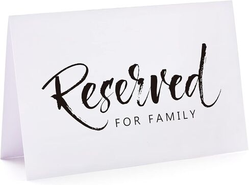 Wedding & Party Reserved Signs - 10 Pack, 4 x 6 Inches in Kuwait