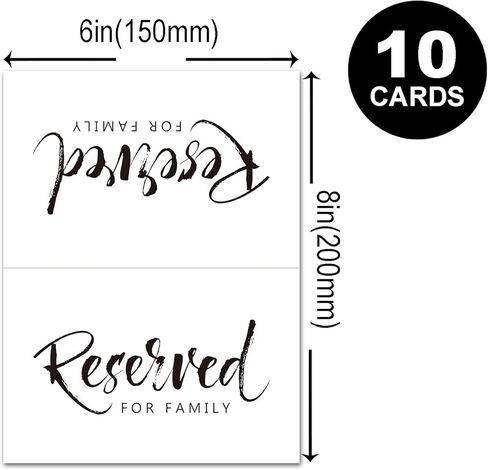 Wedding & Party Reserved Signs - 10 Pack, 4 x 6 Inches in Kuwait