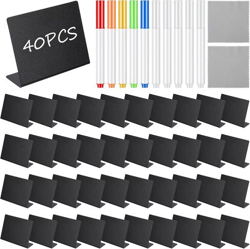 40Pack Food Labels Signs for Party Buffet 4"x3" Mini Chalkboard Signs for Food Buffet Catering Supplies Buffets Display for Party Foods Display, Pastry, Price, Name Tags in Saudi Arabia