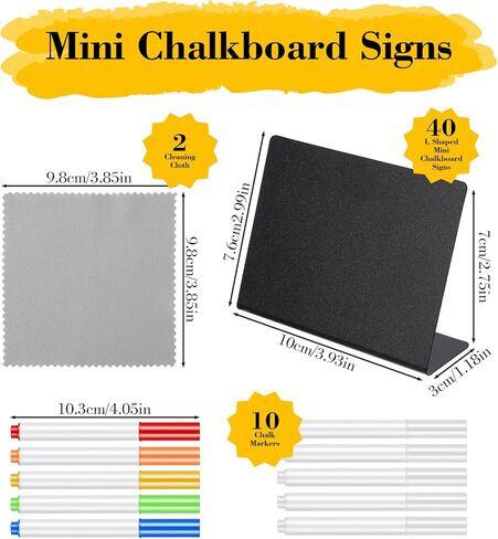 40Pack Food Labels Signs for Party Buffet 4"x3" Mini Chalkboard Signs for Food Buffet Catering Supplies Buffets Display for Party Foods Display, Pastry, Price, Name Tags in Saudi Arabia