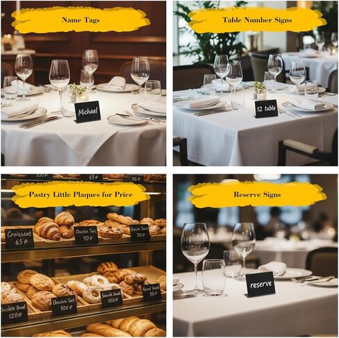 40Pack Food Labels Signs for Party Buffet 4"x3" Mini Chalkboard Signs for Food Buffet Catering Supplies Buffets Display for Party Foods Display, Pastry, Price, Name Tags in Saudi Arabia