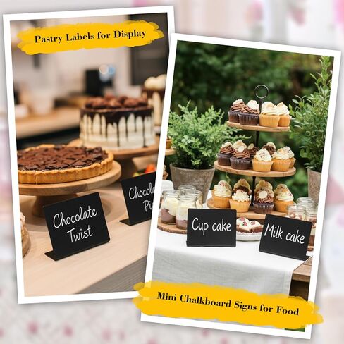 40Pack Food Labels Signs for Party Buffet 4"x3" Mini Chalkboard Signs for Food Buffet Catering Supplies Buffets Display for Party Foods Display, Pastry, Price, Name Tags in Saudi Arabia