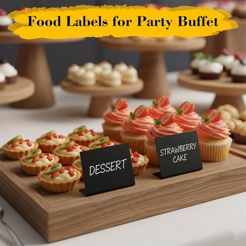 40Pack Food Labels Signs for Party Buffet 4"x3" Mini Chalkboard Signs for Food Buffet Catering Supplies Buffets Display for Party Foods Display, Pastry, Price, Name Tags in Saudi Arabia