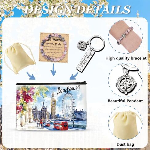 حقائب الماكياج في ألاسكا كروز هدايا للنساء ، وألاسكا سفر أساسية حقيبة مستحضرات تجميل مع سلسلة مفاتيح وسوار ، ومنظمات الأدوات المرحاض للسفر ، حقيبة ، in Kuwait